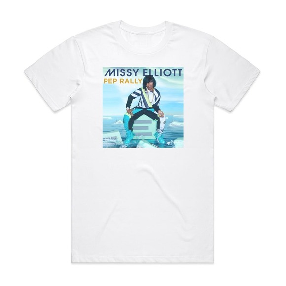 Missy Elliott Pep Rally Album Cover T-Shirt White - Picture 1 of 4